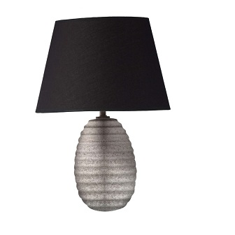 SKANDYNAWSKA LAMPA STOŁOWA HELENA SREBRNA 30CM